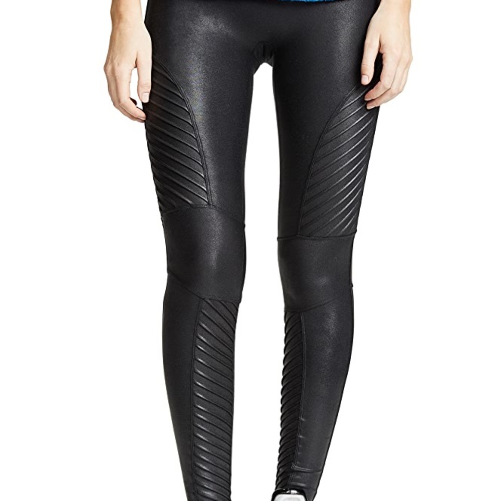 Spanx faux leather moto legging